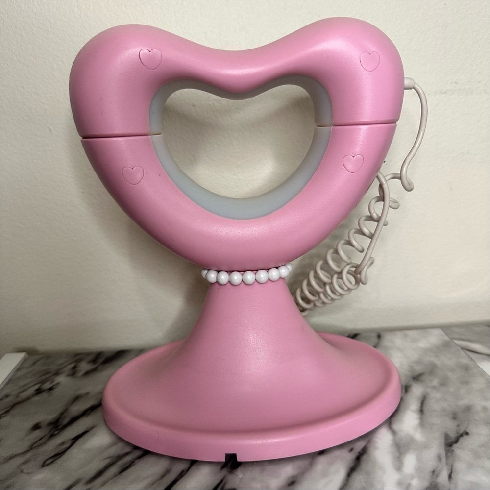 Vintage Disney Princess Pink Corded Home Telephone Girls Heart Shaped 2004 - Picture 3 of 6